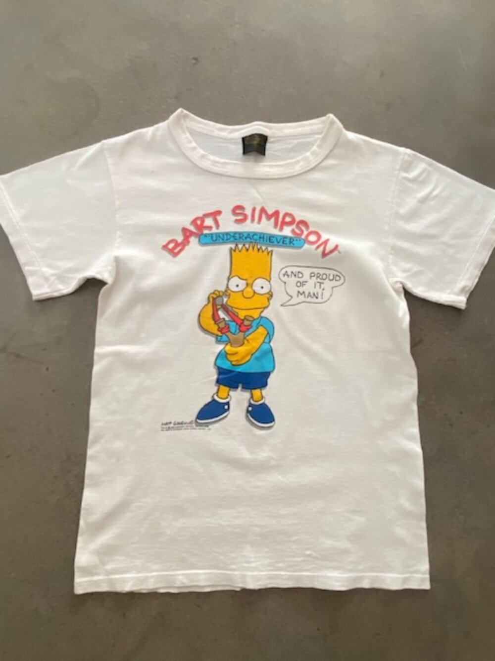 Vintage 80's Bart Simpson "Underachiever" T-shirt, child XL